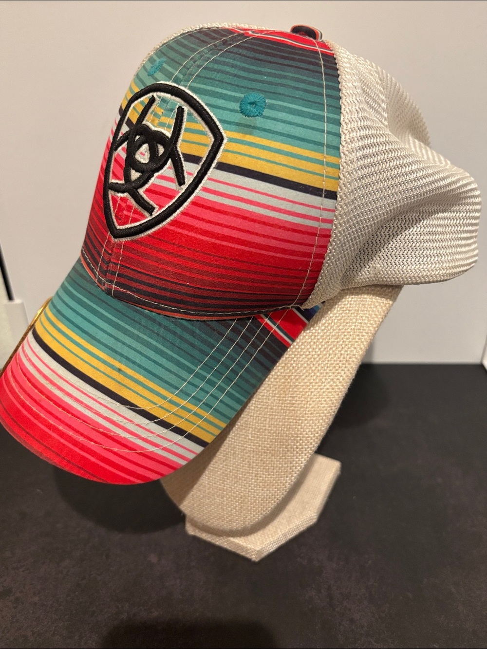 Ariat Women's Bright Serape Shield Logo Trucker Hat Mesh Back Snapback